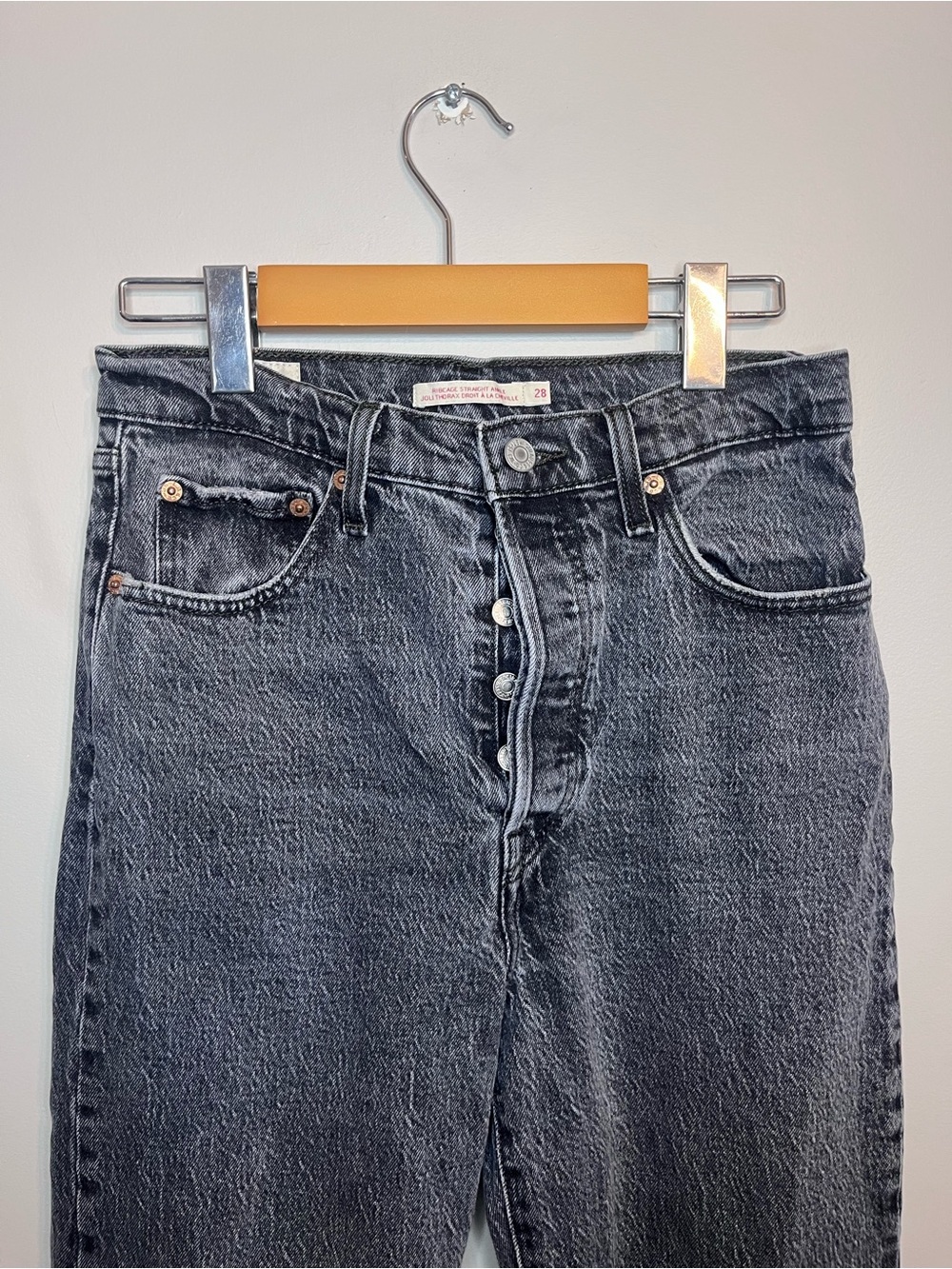 Levi’s Ribcage Straight Ankle Black Jeans – Size 28 - Picture 4 of 7
